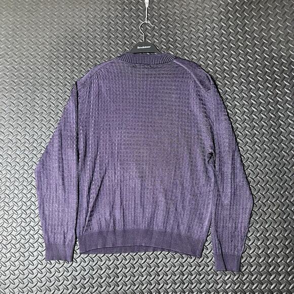 Tulliano Knitted Heavy Cotton purple Long Sleeve Crew Neck Mens Size‎ Large - Picture 4 of 6